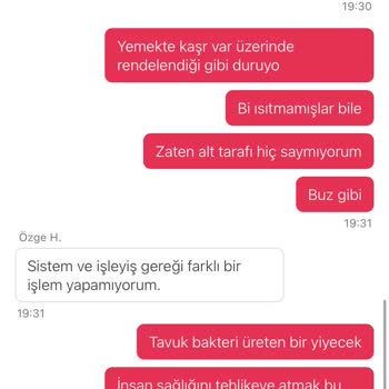 Eksik Ve Soğuk Gelen Siparişe Çözüm Sunulmadı