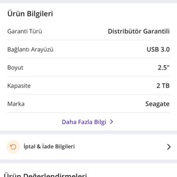 2 TB Harici Disk Yerine 500 GB HDD Gönderildi