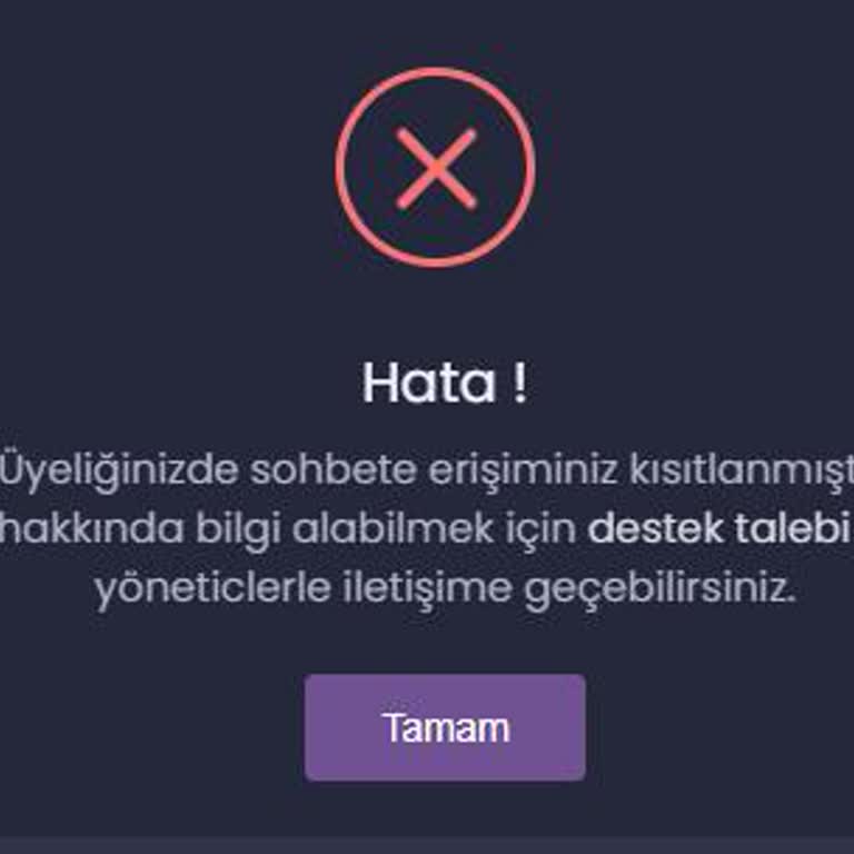 Sohbet Kısıtlaması Süresi Hakkında Bilgi Alamıyorum