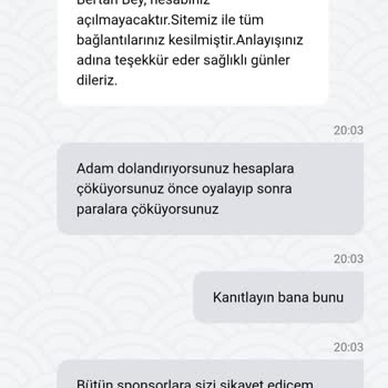 Kazancımın Hesabıma Yatırılmaması Ve Hesabımın Haksız Yere Kapatılması