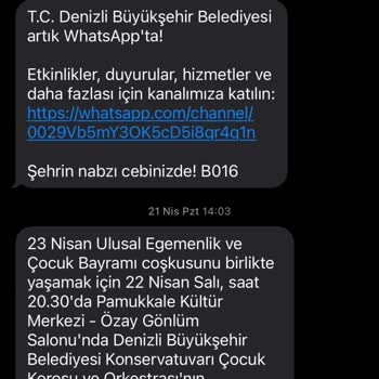 Denizli Büyükşehir Belediyesi'nden Gelen Sürekli SMS'ler Rahatsız Ediyor