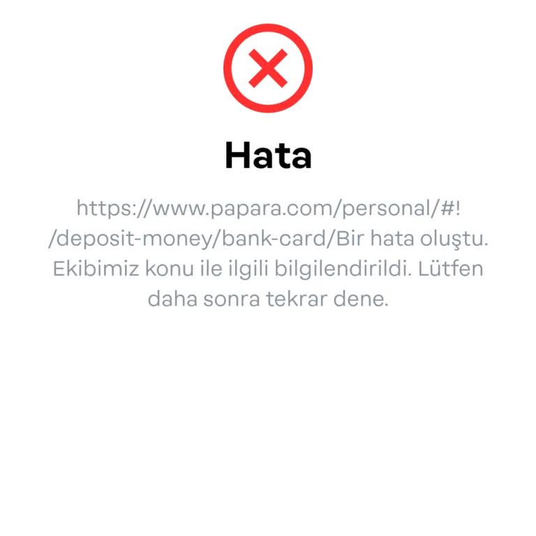 QNB Kartımla Papara'ya Para Yatırma İşlemi Güvenlik Nedeniyle Reddediliyor