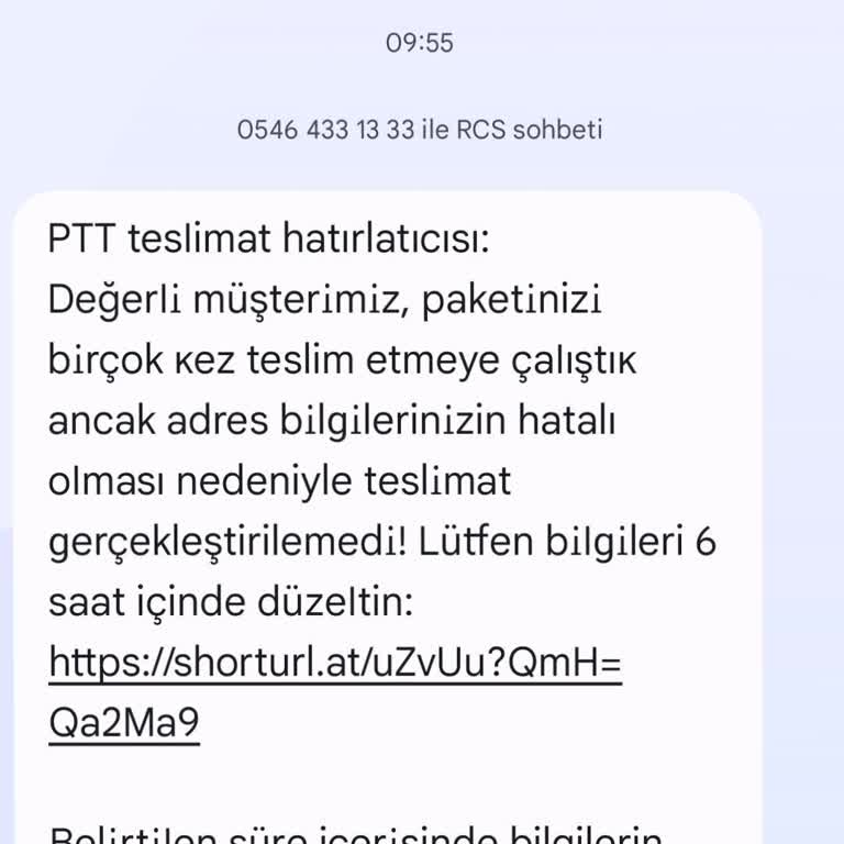 PTT Adına Gelen Şüpheli Mesajlar Ve Yetersiz Bilgilendirme