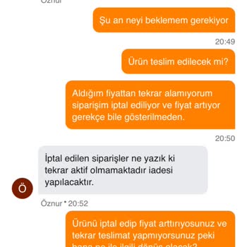 İndirimli Zeytinyağı Siparişim Keyfi Olarak İptal Edildi, Fiyat Artışıyla Karşılaştım