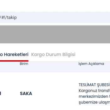 Kargom Dağıtıma Çıkmadan İade Edildi Saka Şubesi Mağduriyetim
