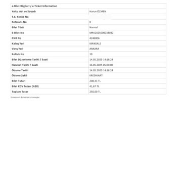 Bilet Gecikmesi Nedeniyle Mağduriyet Yaşadım