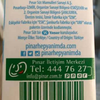 Pınar Süt'ten Çıkan Tortulu Yabancı Madde Şaşkınlığı