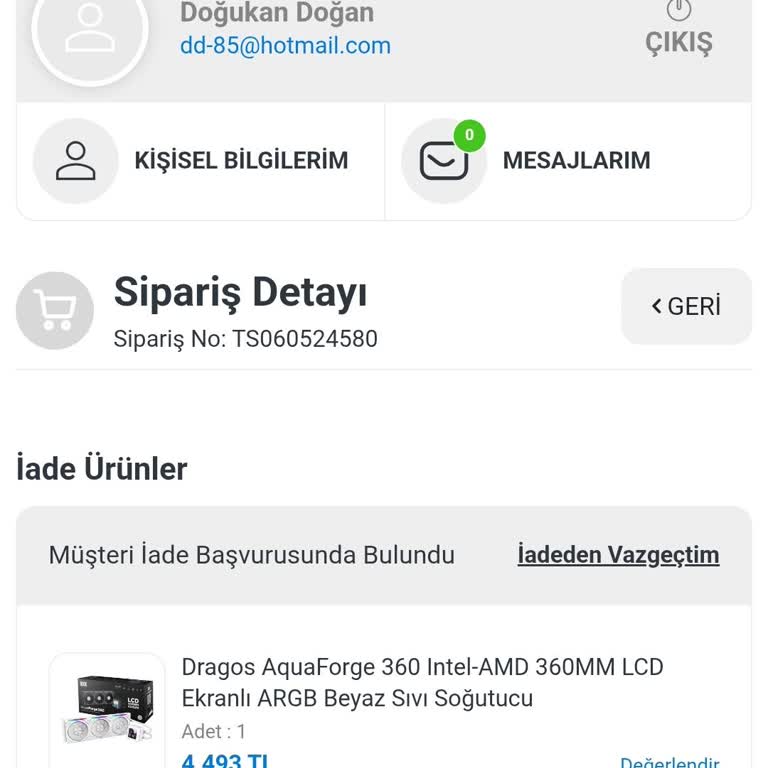 İade Edilmeyen Sıvı Soğutucu Ücreti İçin Mağduriyet Yaşıyorum