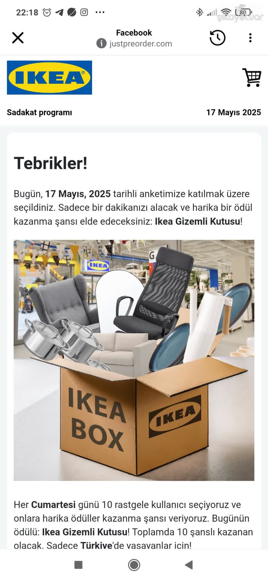 IKEA Gizemli Kutu Kampanyası Güvenli Mi - Şikayetvar