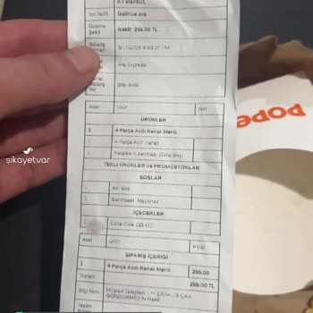 Popeyes Küflü Mayonez Ve Yanlış Sipariş