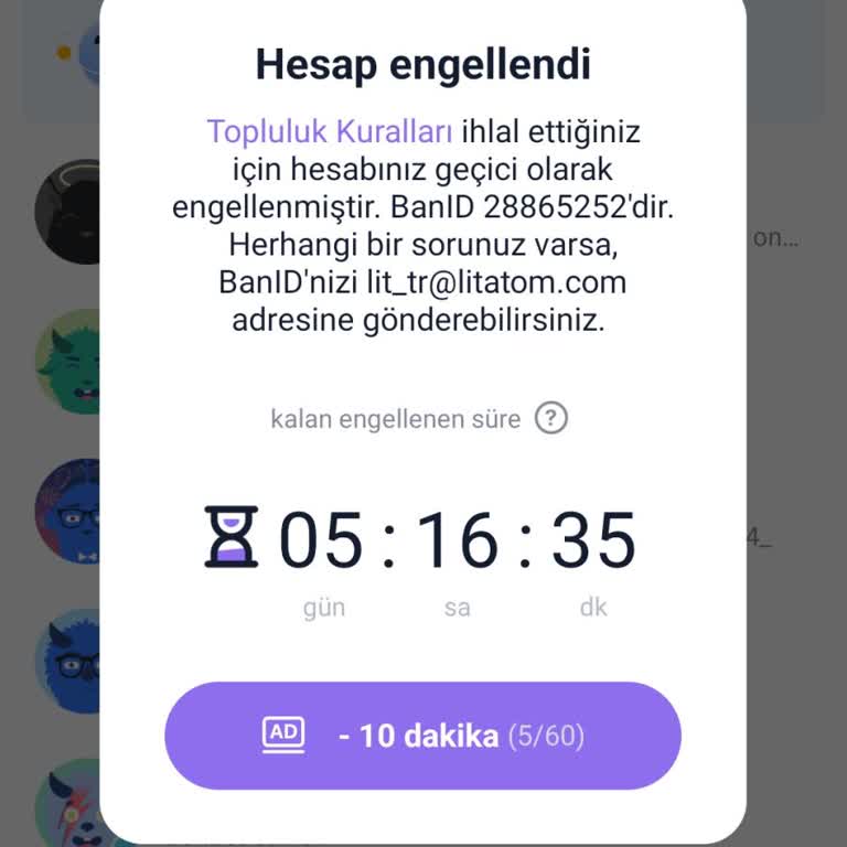 Sebepsiz Ban Mağduriyetiyle Karşı Karşıyayım