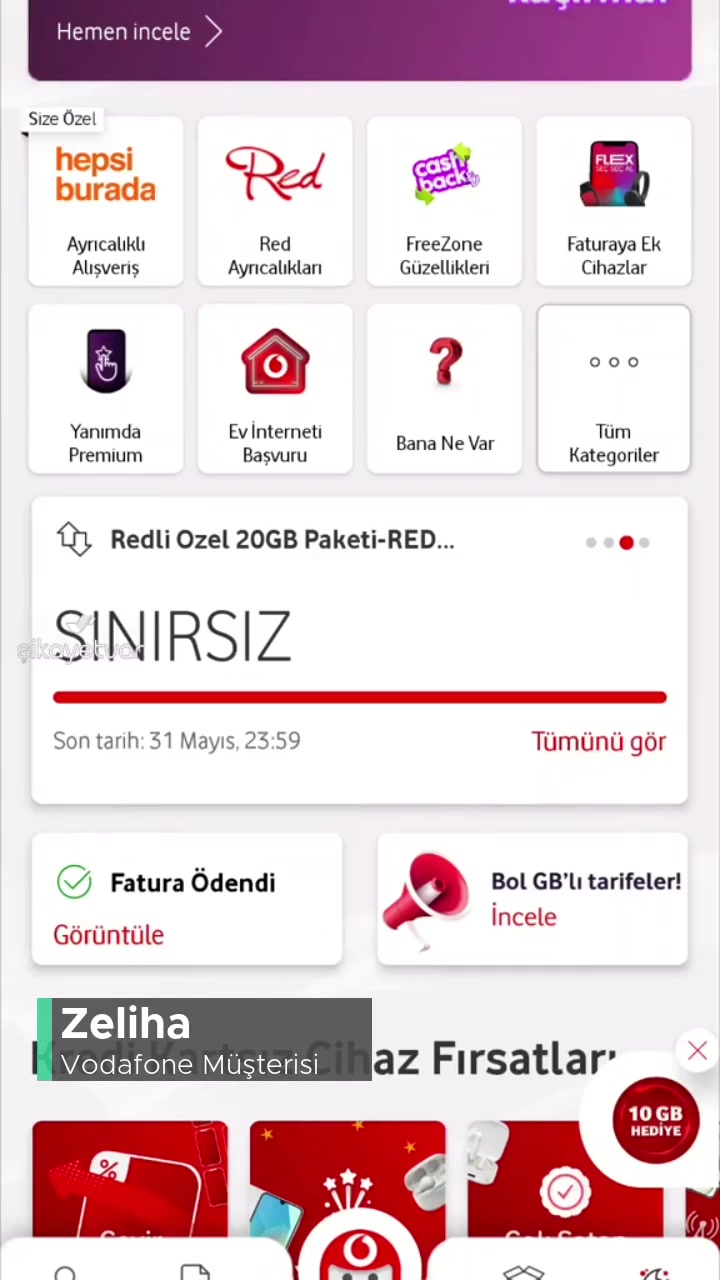 Vodafone Red'li 20 GB Sınırsız Olmasına Rağmen Kullanamıyorum Neden? videonun kapak resmi