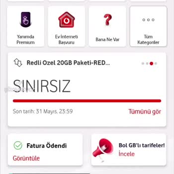 Vodafone Red'li 20 GB Sınırsız Olmasına Rağmen Kullanamıyorum Neden?
