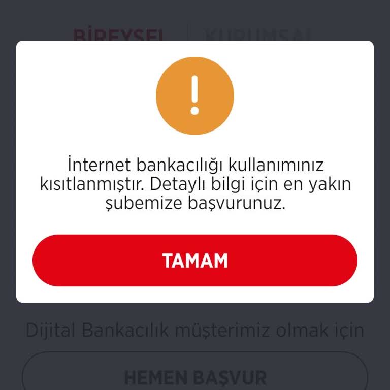 Mobil Bankacılık Hesabım Haksız Yere Kapatıldı