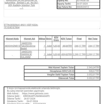 Getir Araç'ta Haksız Kart Çekimi Ve İptal Sorunu