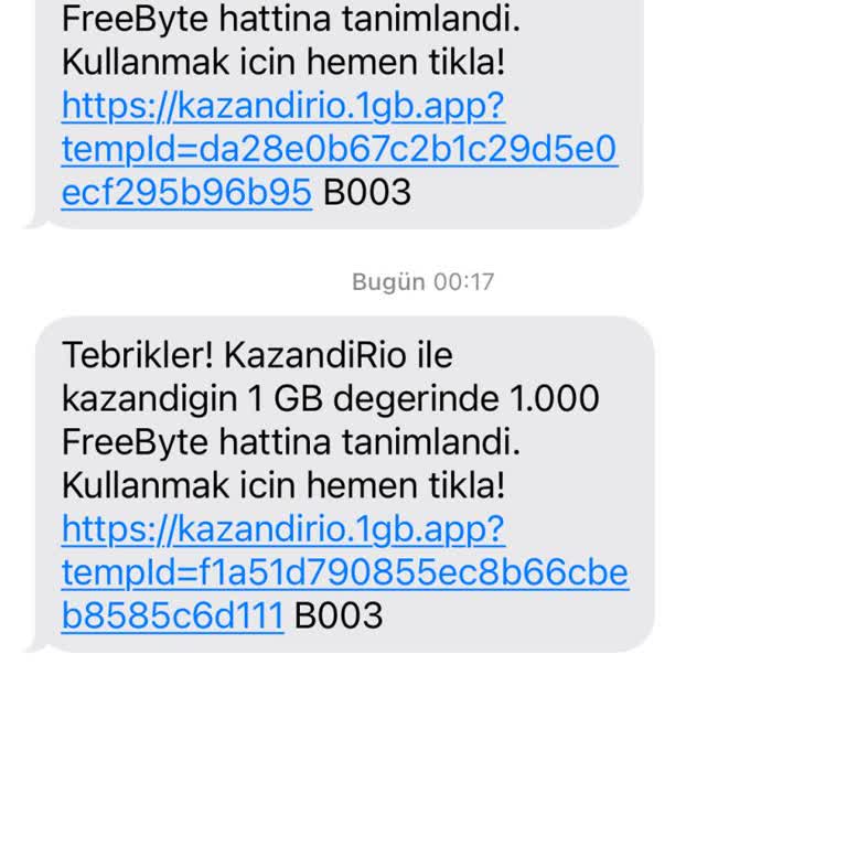 Kazandırio Kampanyasında Vaat Edilen 1 GB İnternet Hattıma Tanımlanmadı
