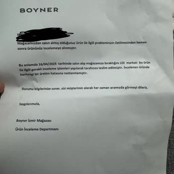 İlk Yıkamada Çeken Lee Tişört Ve Boyner'in İlgisizliği