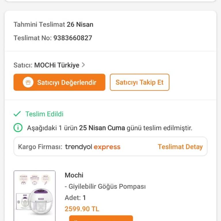 Yeni Alınan Elektrikli Göğüs Pompası Kısa Sürede Arızalandı