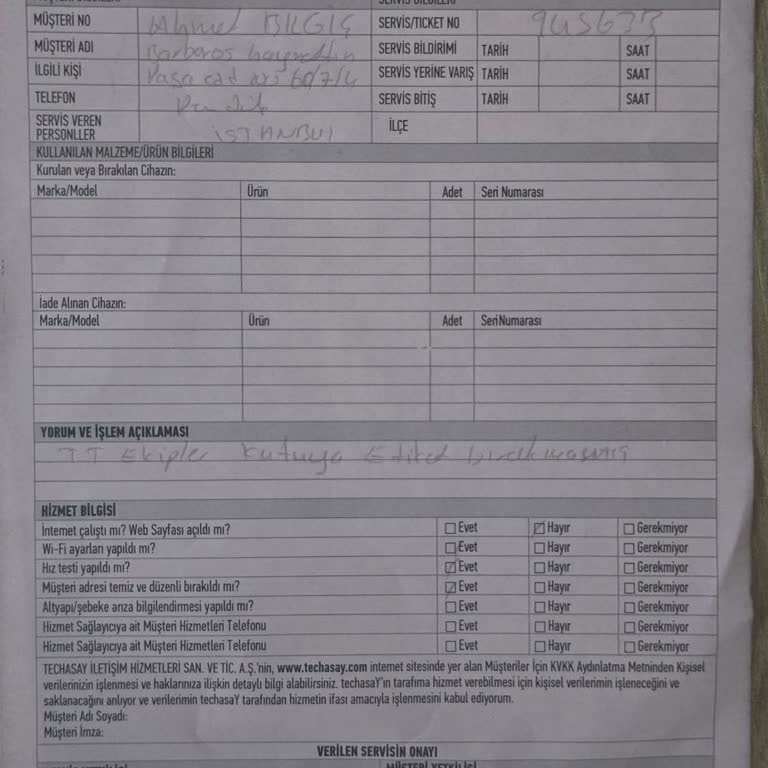 Nakil Sonrası Uzayan İnternet Kesintisi Ve Yetersiz Müşteri Hizmeti