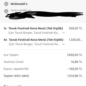 Siparişin Gecikmesi Ve Soğuk Yemek Sorunu
