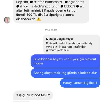 Sipariş Edilen Elbisenin Yanlış Gönderilmesi Ve Müşteri Hizmetlerine Ulaşılamaması