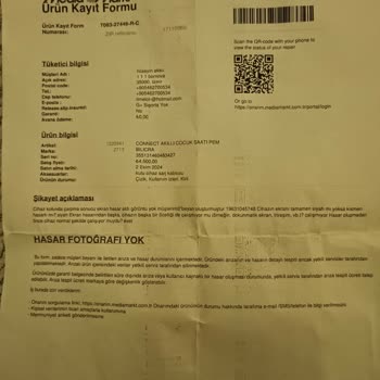 Sigortalı Akıllı Saat İçin Tamir Yerine Yetersiz Hediye Çeki Teklifi