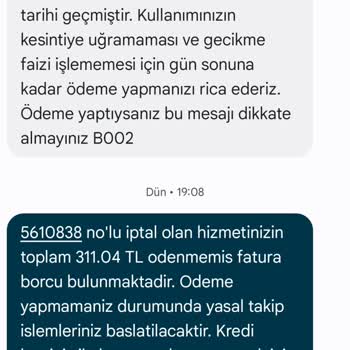 İptal Edilen Aboneliğe Rağmen Fatura Ve Yasal İşlem Tehdidi