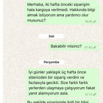 Siparişim Bir Aydır Yok Ulaşamıyorum Cevapsız Kaldım