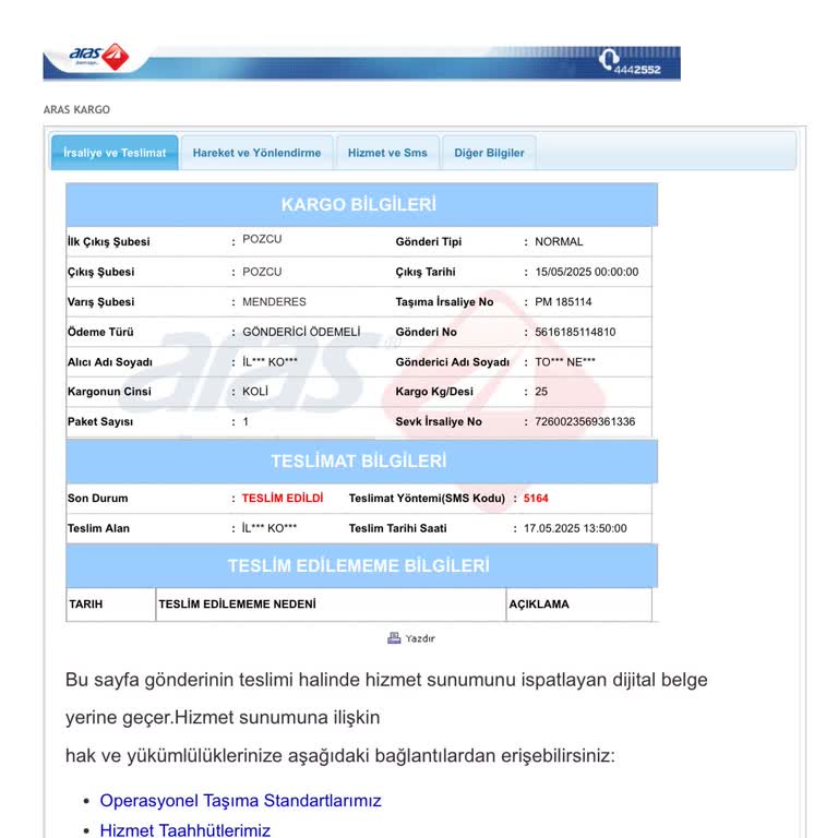 Kargomun İçindeki Parçalar Çalındı, Teslimat Sorunlu