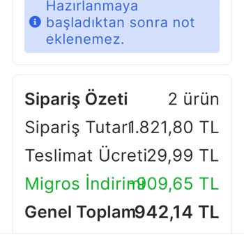 Migros Siparişim İptal Edildi Haklarım Teslim Edilmiyor