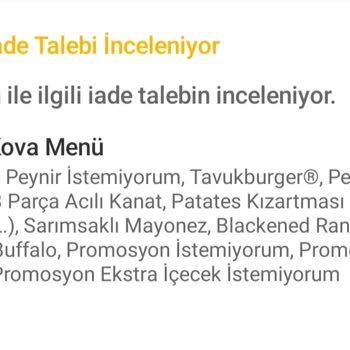 Siparişim Eksik Yanlış Ve Soğuk Geldi Müşteri Memnuniyeti Yok Sayıldı