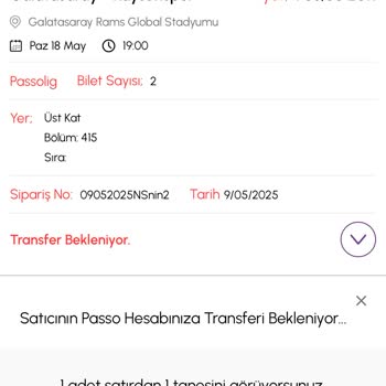 Maç Biletlerim Transfer Edilmedi, Destek Yetersiz Kaldı