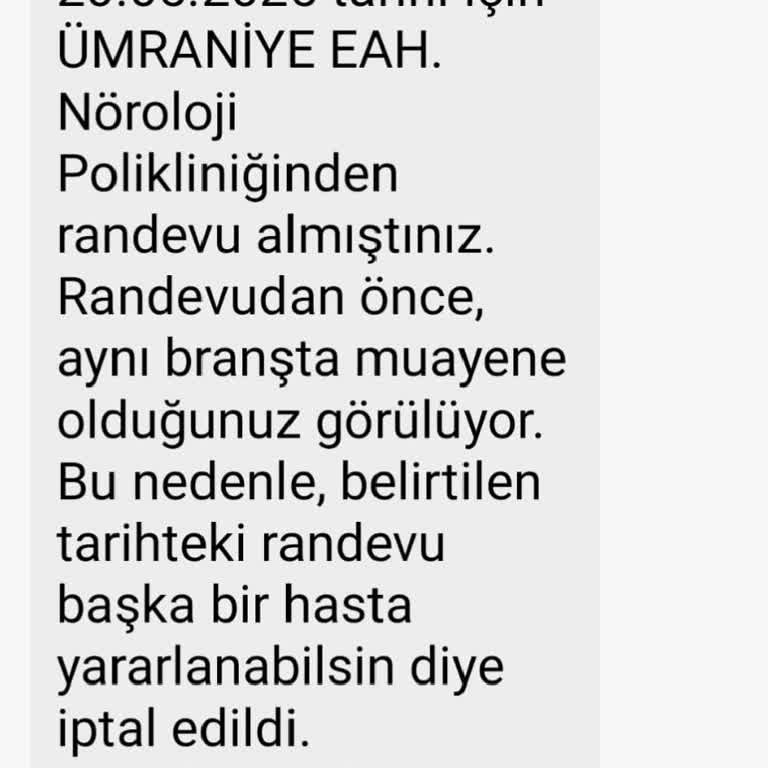 Alınan Randevunun Başkasına Verilmesi Büyük Hayal Kırıklığı Yarattı