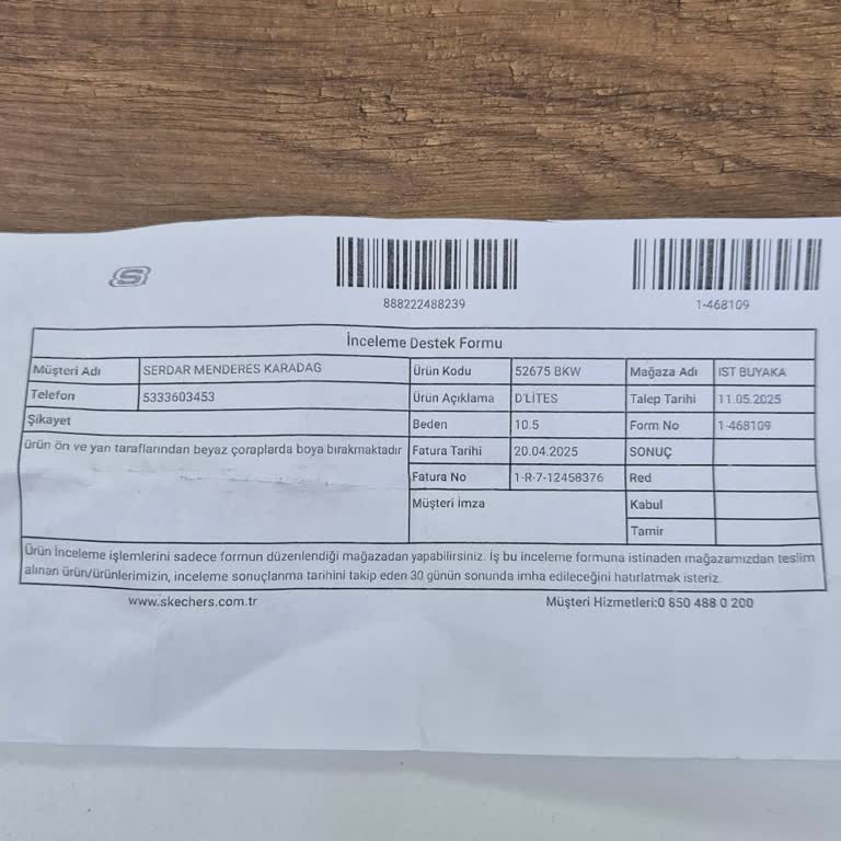 Ayakkabıdan Çoraplara Geçen Boya Nedeniyle Mağduriyet Yaşıyorum