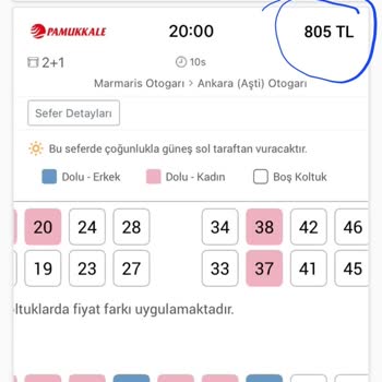 Bilet Fiyatındaki Ani Değişiklik Ve Farklı Fiyat Uygulaması