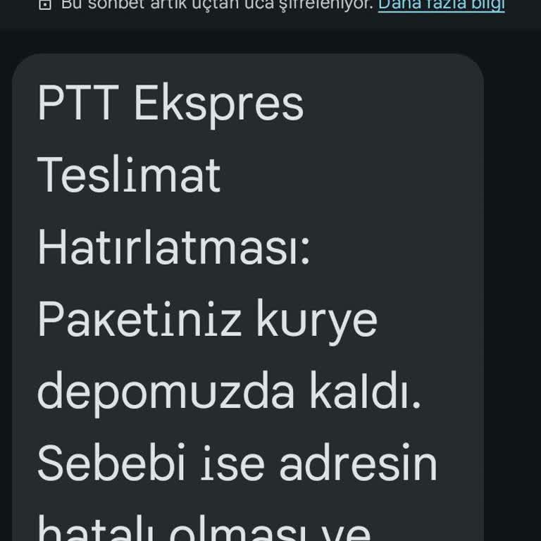 Kargo Teslimatı Mesajıyla Mağduriyet Yaşadım