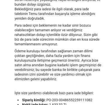 Temu'dan İptal Edilen Alışverişimin İadesi Kredi Kartıma Yansıtılmadı