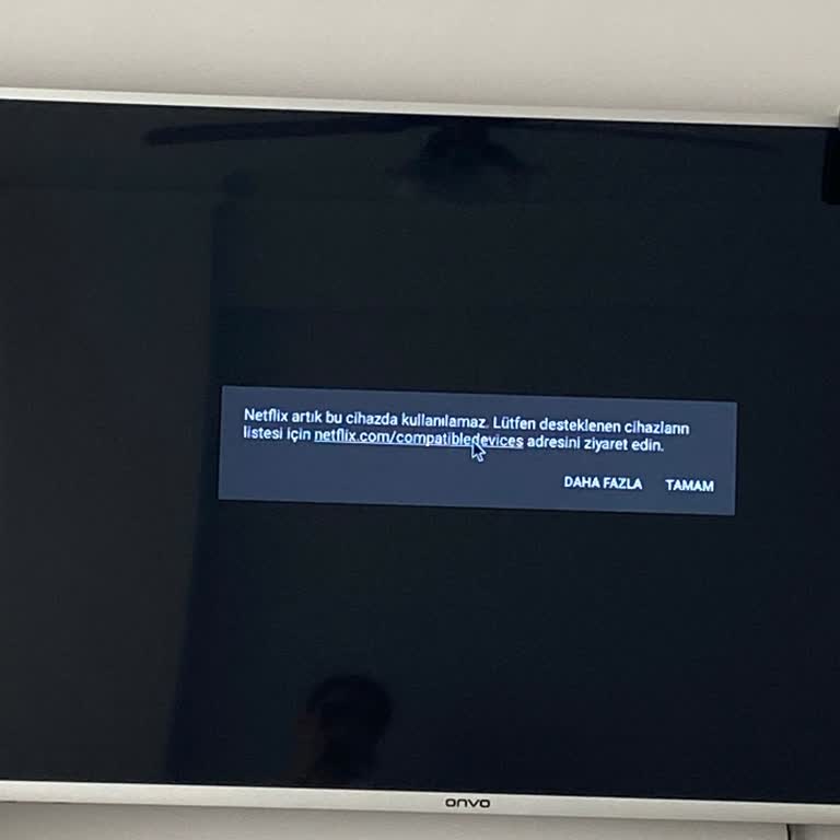 Onvo TV'de Netflix Uygulamasına Erişim Sorunu Ve Destek Talebi