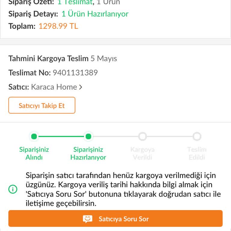 Karaca Home'dan Sipariş Verdim, Ne Ürün Var Ne Muhatap!