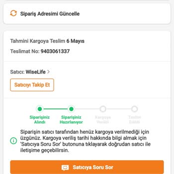 Sipariş Gecikti, Satıcıdan Hiçbir Yanıt Alamadım