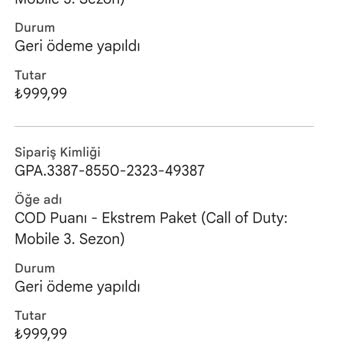 Google Play İade Onayına Rağmen Paramı Geri Ödemiyor