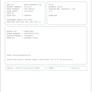 Çift Çekilen Fatura Ücretinin İadesi İçin Acil Destek Talebi