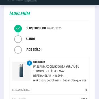 İade Edilen Ürün Teslim Edildiği Halde Sistemde Görünmüyor