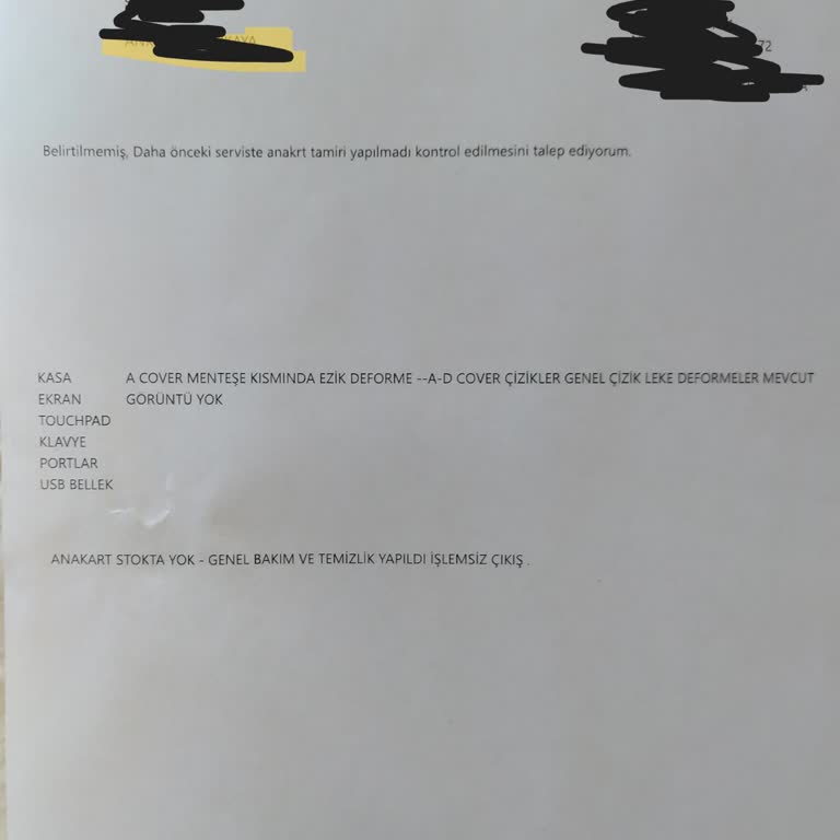 Bakım Sonrası Anakart Arızası, İki Servis De Çözüm Üretemedi