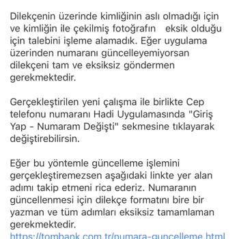 Telefon Numarası Değişikliği Sonrası Uygulamaya Giremiyorum