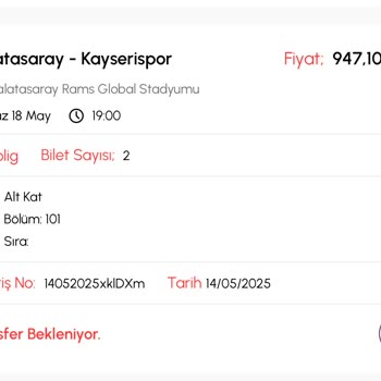 Maç Biletimiz Teslim Edilmedi Mağdur Olduk