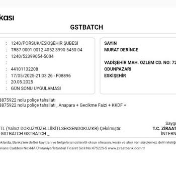 Bilgim Dışında Poliçe Düzenlenip Hesabımdan Para Çekildi