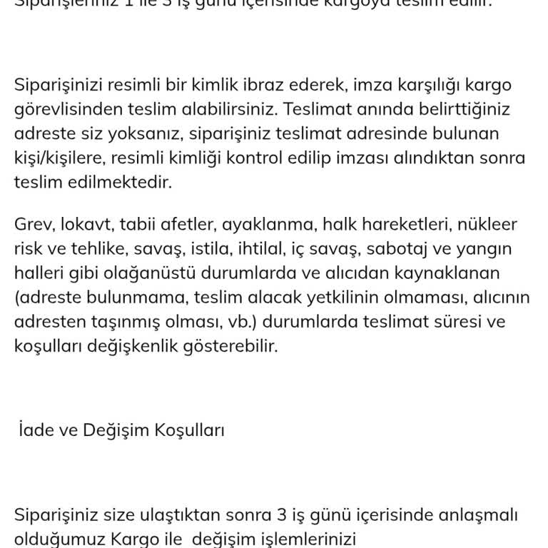 İade Ve Değişimde Haksız 150 TL Masraf Kesintisi