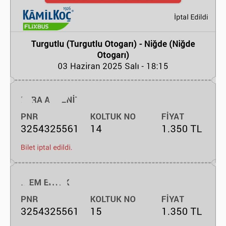 Erken İptal Edilen Bilet İçin Yüksek Cayma Bedeli Alındı