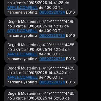 Apple Hesabımdan İzinsiz Para Çekildi, İade Talep Ediyorum